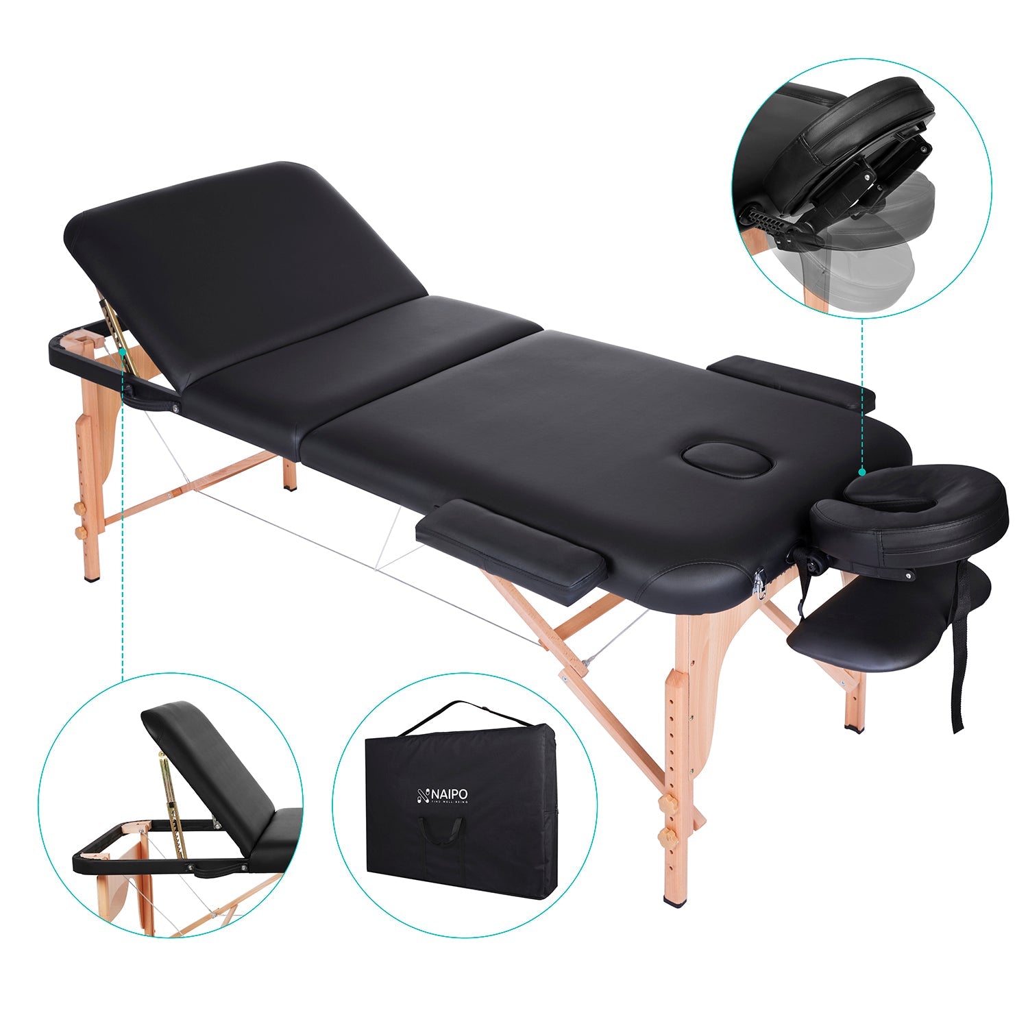 naipo-mgbc-302-three-fold-portable-massage-table-with-wooden-feet-217621
