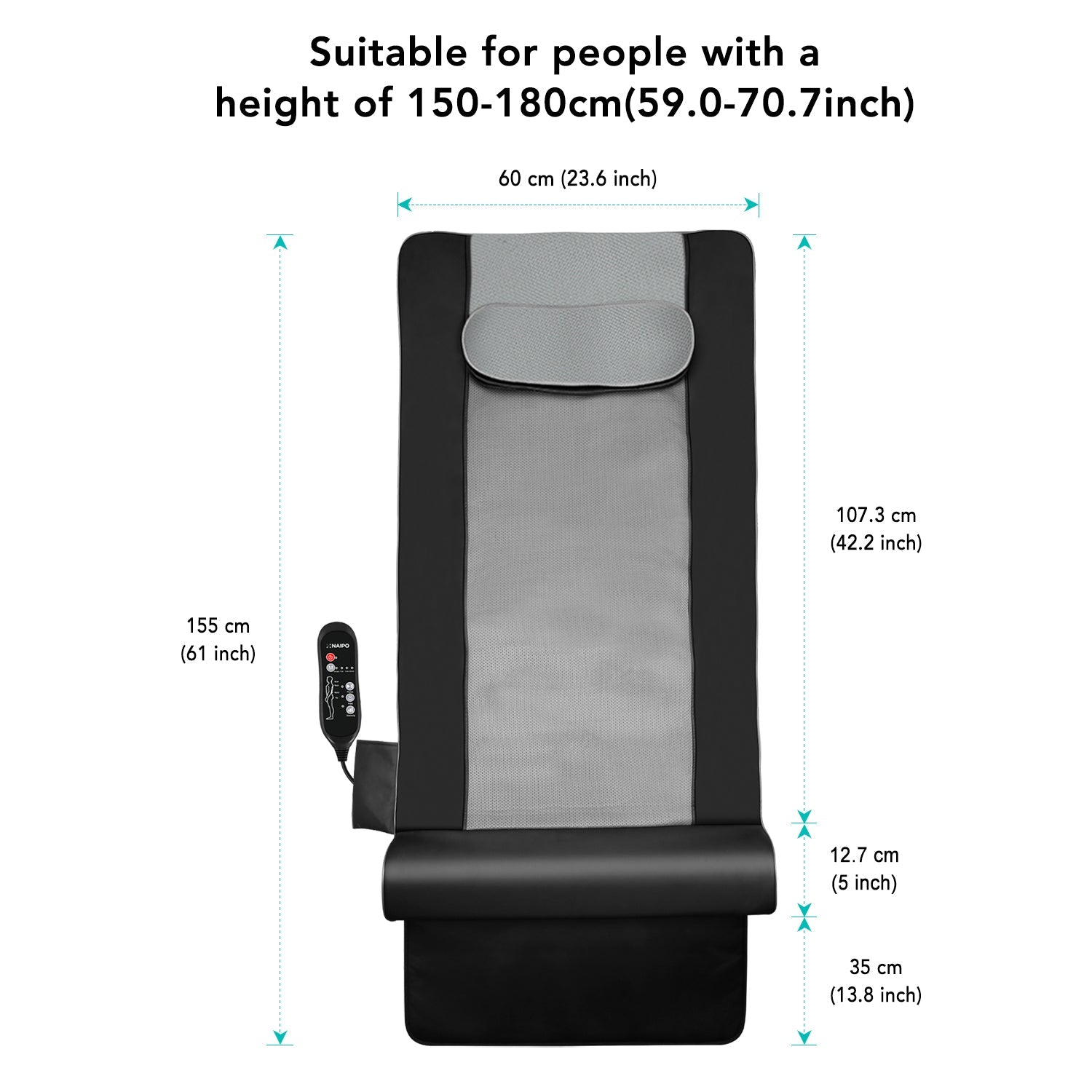 naipo-mgym-8610-portable-traction-air-yoga-mat-with-waist-heated-massage-647008